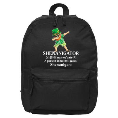 đAbbing Shenanigator Four Leaf Clover Saint Patrick Day 16 in Basic Backpack