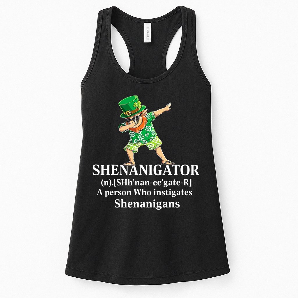 đAbbing Shenanigator Four Leaf Clover Saint Patrick Day Womens Tank Top