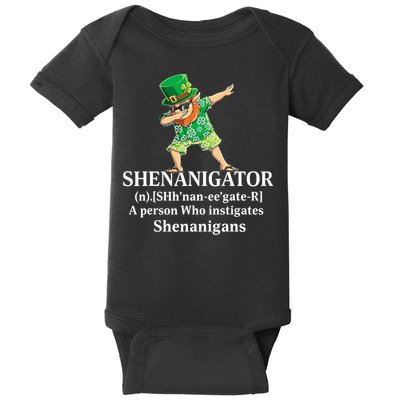 đAbbing Shenanigator Four Leaf Clover Saint Patrick Day Baby Bodysuit