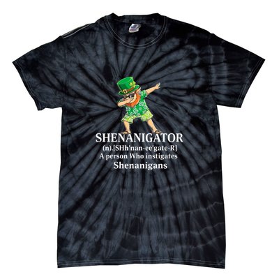 đAbbing Shenanigator Four Leaf Clover Saint Patrick Day Tie-Dye T-Shirt