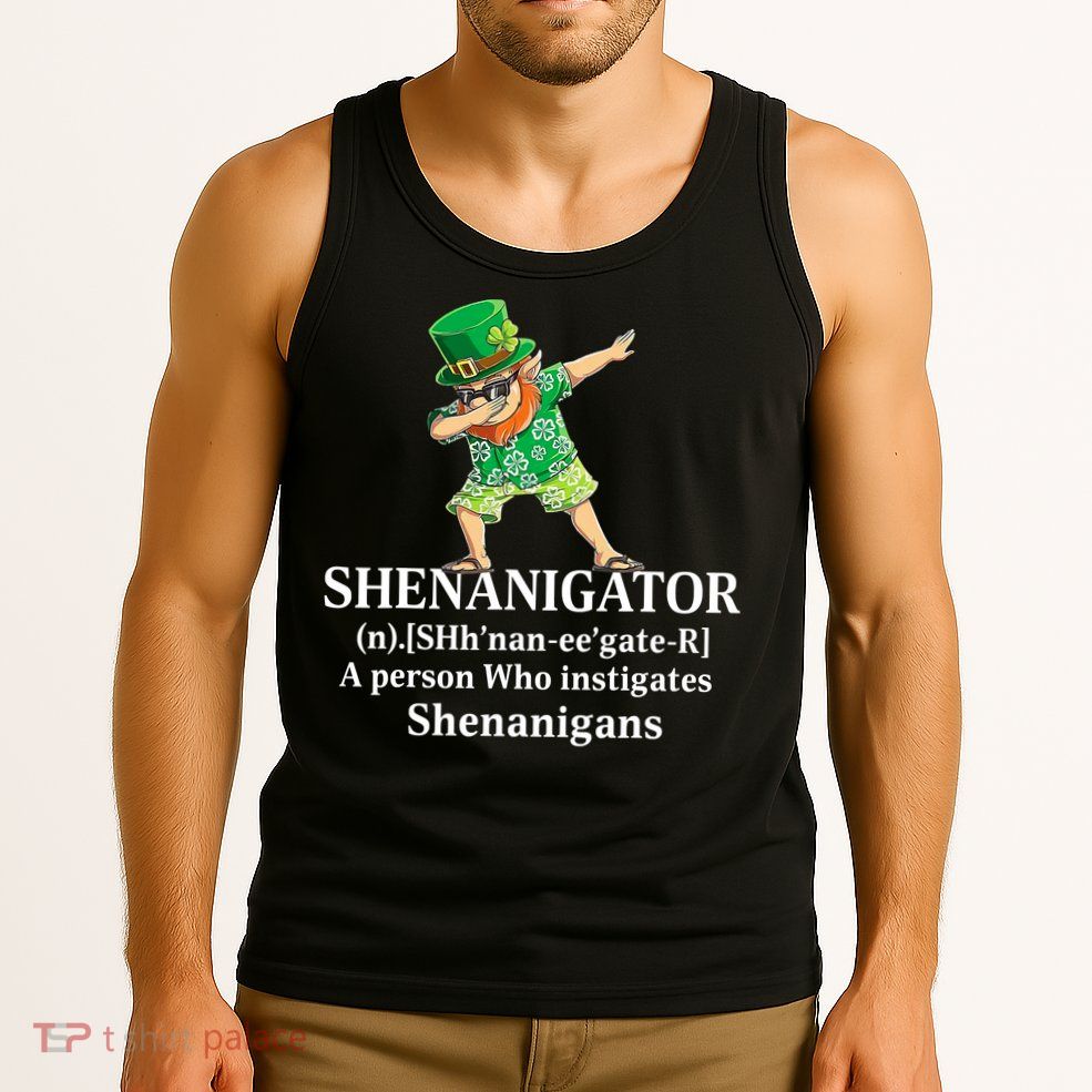 đAbbing Shenanigator Four Leaf Clover Saint Patrick Day Tank Top