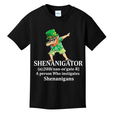 đAbbing Shenanigator Four Leaf Clover Saint Patrick Day Kids T-Shirt