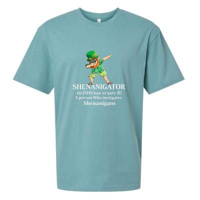 đAbbing Shenanigator Four Leaf Clover Saint Patrick Day Sueded Cloud Jersey T-Shirt