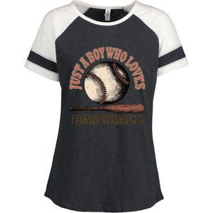 American Sport Fan Baseball Lover Batter Baseball Enza Ladies Jersey Colorblock Tee