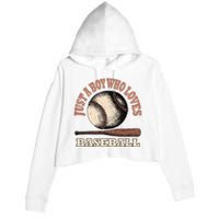 American Sport Fan Baseball Lover Batter Baseball Crop Fleece Hoodie