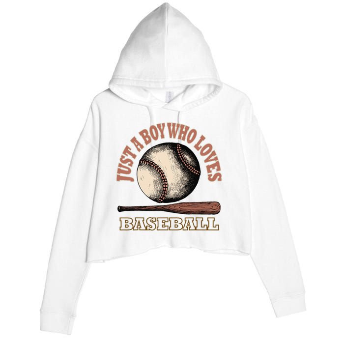 American Sport Fan Baseball Lover Batter Baseball Crop Fleece Hoodie