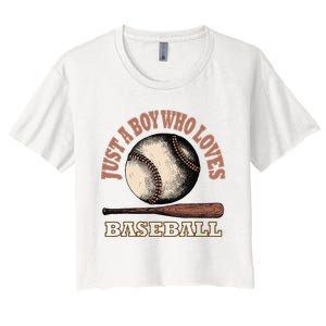 American Sport Fan Baseball Lover Batter Baseball Women's Crop Top Tee