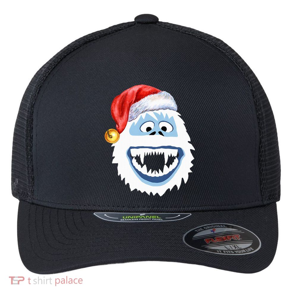 Abominable Snowman Face Costume For & Adults Christmas Flexfit Unipanel Trucker Cap