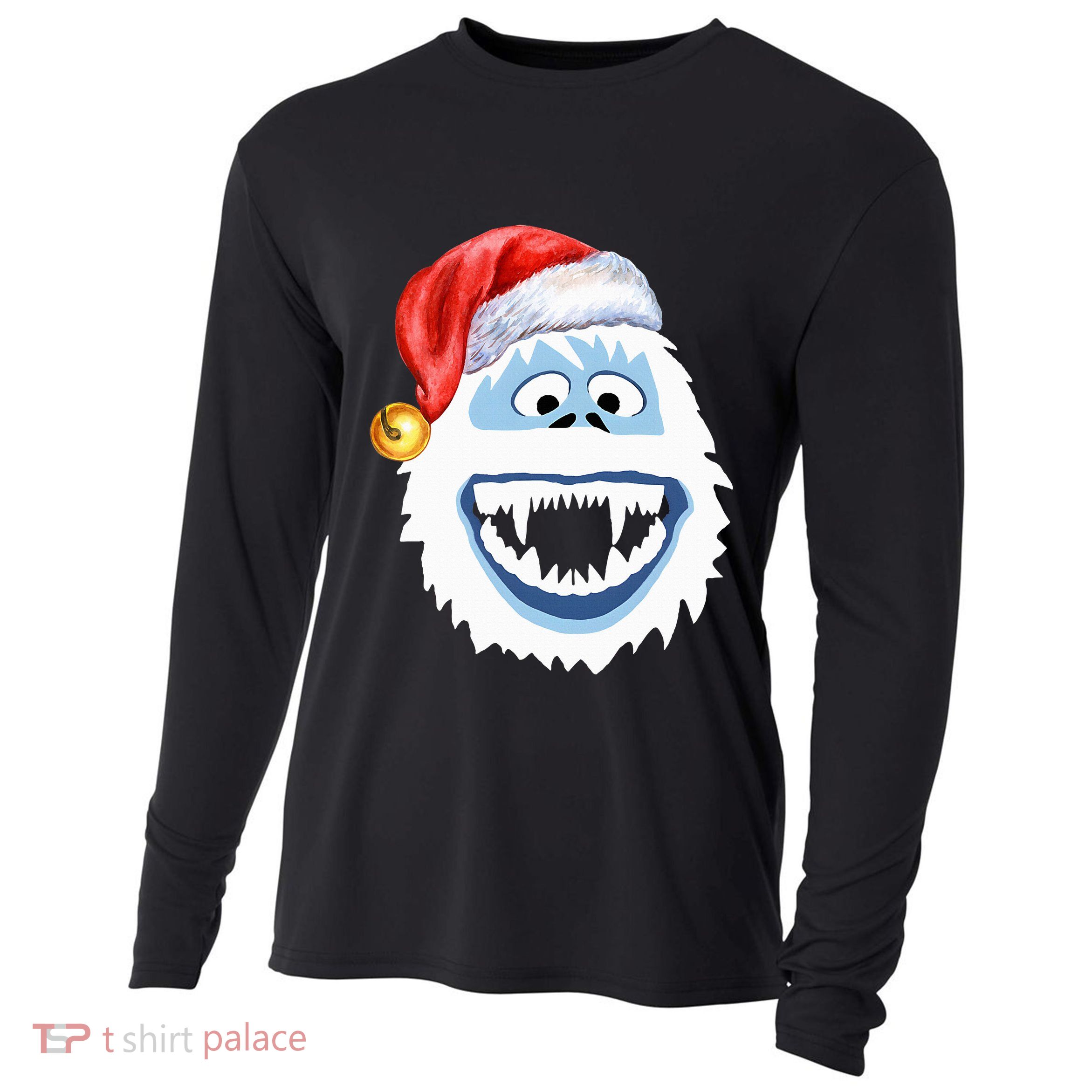 Abominable Snowman Face Costume For & Adults Christmas Cooling Performance Long Sleeve Crew