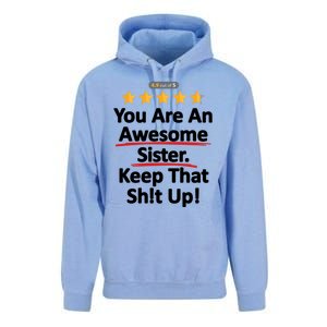 Awesome Sister Funny Gift For Sister Unisex Surf Hoodie