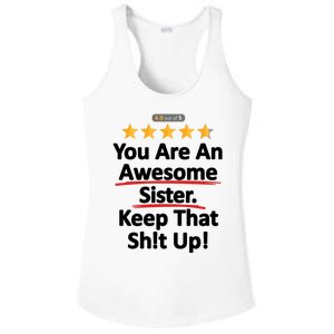 Awesome Sister Funny Gift For Sister Ladies PosiCharge Competitor Racerback Tank