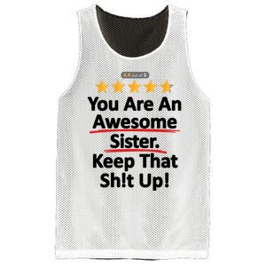 Awesome Sister Funny Gift For Sister Mesh Reversible Basketball Jersey Tank