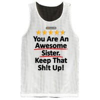 Awesome Sister Funny Gift For Sister Mesh Reversible Basketball Jersey Tank