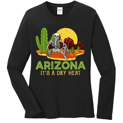 Arizona Skeleton Funny Arizona American Ladies Long Sleeve Shirt