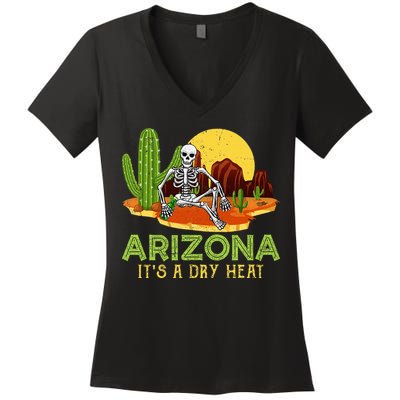 Arizona Skeleton Funny Arizona American Women's V-Neck T-Shirt
