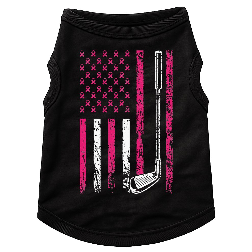 American Sports Flag Breast Cancer Awareness Golf Club Doggie Tank