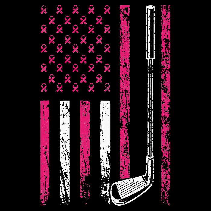 American Sports Flag Breast Cancer Awareness Golf Club 16 in Basic Backpack