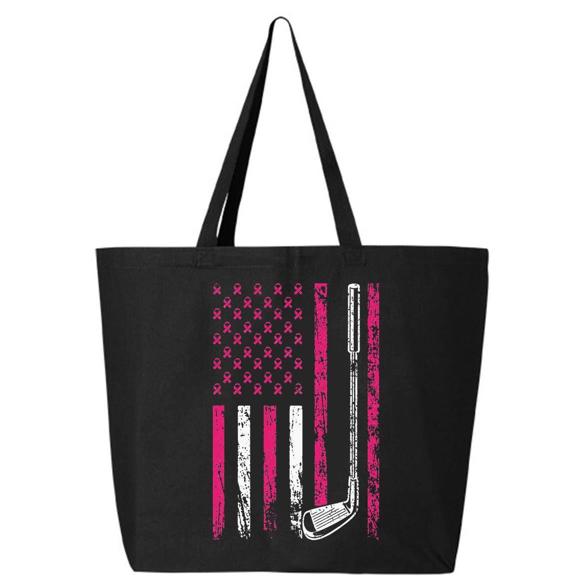 American Sports Flag Breast Cancer Awareness Golf Club 25L Jumbo Tote