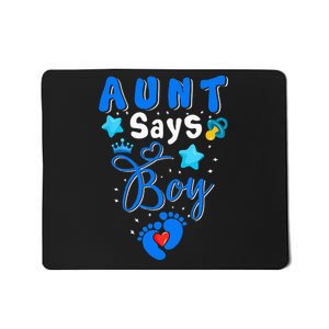 Aunt Says Funny Pregnancy Gender Reveal Baby Family Mousepad