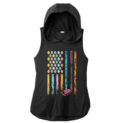 American Sports Flag Easter Egg Decor Golf Club Ladies PosiCharge Tri-Blend Wicking Draft Hoodie Tank