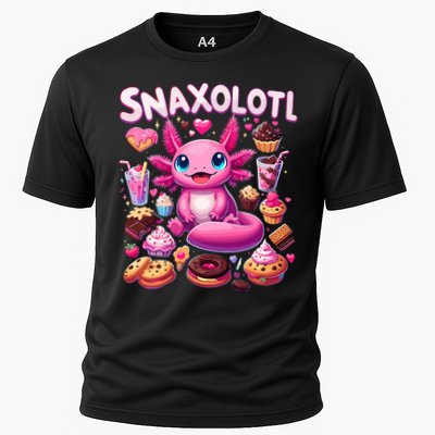 Axolotl Snaxolotl Funny Snacks Axolotls Cooling Performance Crew T-Shirt
