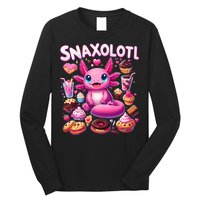 Axolotl Snaxolotl Funny Snacks Axolotls Long Sleeve Shirt