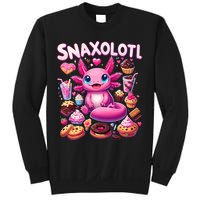 Axolotl Snaxolotl Funny Snacks Axolotls Sweatshirt