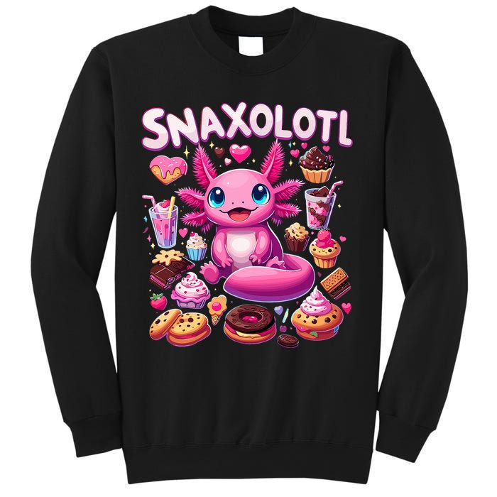 Axolotl Snaxolotl Funny Snacks Axolotls Sweatshirt