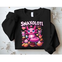 Axolotl Snaxolotl Funny Snacks Axolotls Sweatshirt