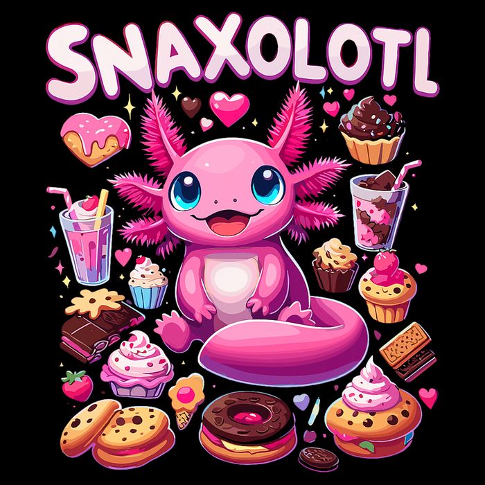 Axolotl Snaxolotl Funny Snacks Axolotls Sweatshirt
