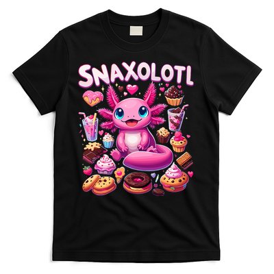 Axolotl Snaxolotl Funny Snacks Axolotls T-Shirt