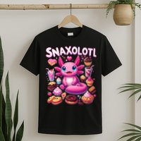 Axolotl Snaxolotl Funny Snacks Axolotls T-Shirt