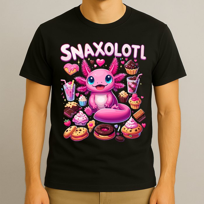 Axolotl Snaxolotl Funny Snacks Axolotls T-Shirt