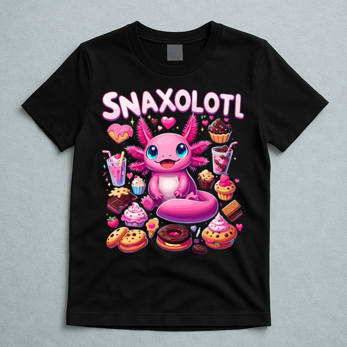 Axolotl Snaxolotl Funny Snacks Axolotls T-Shirt