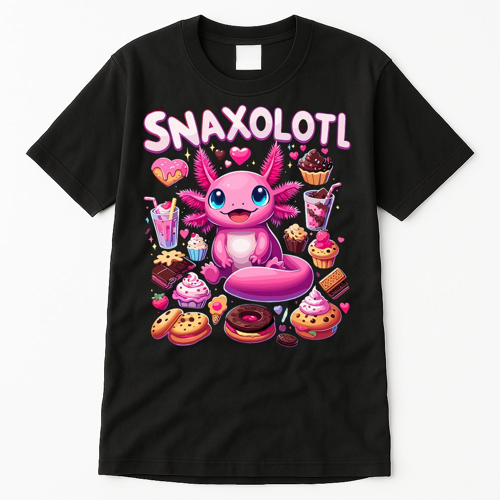 Axolotl Snaxolotl Funny Snacks Axolotls Tall T-Shirt