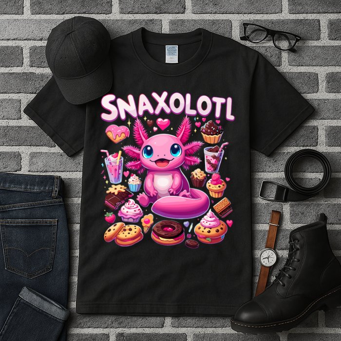 Axolotl Snaxolotl Funny Snacks Axolotls Tall T-Shirt
