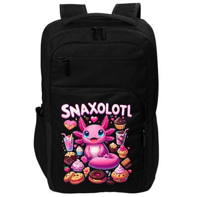 Axolotl Snaxolotl Funny Snacks Axolotls Impact Tech Backpack