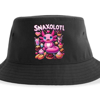 Axolotl Snaxolotl Funny Snacks Axolotls Sustainable Bucket Hat