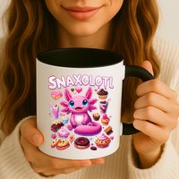 Axolotl Snaxolotl Funny Snacks Axolotls Mug