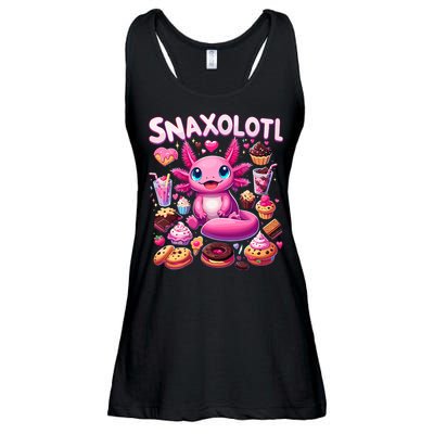 Axolotl Snaxolotl Funny Snacks Axolotls Ladies Essential Flowy Tank