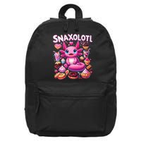 Axolotl Snaxolotl Funny Snacks Axolotls 16 in Basic Backpack
