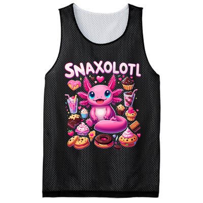 Axolotl Snaxolotl Funny Snacks Axolotls Mesh Reversible Basketball Jersey Tank