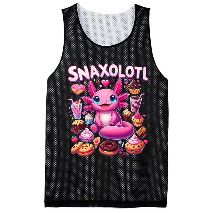 Axolotl Snaxolotl Funny Snacks Axolotls Mesh Reversible Basketball Jersey Tank