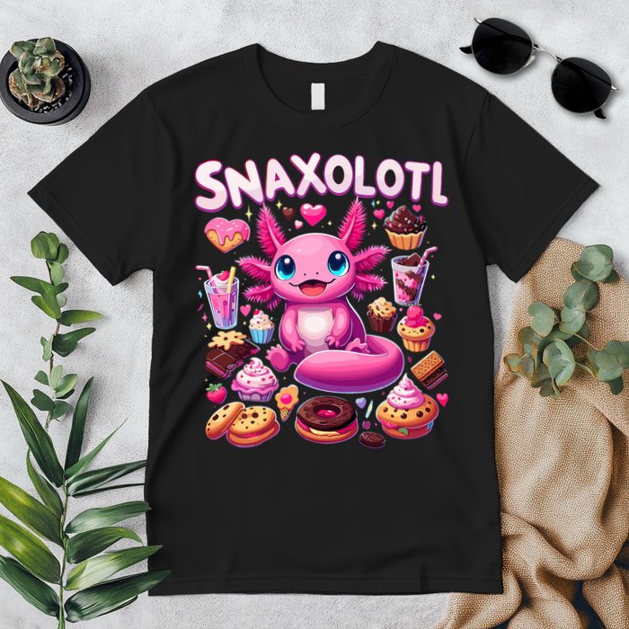 Axolotl Snaxolotl Funny Snacks Axolotls Premium T-Shirt