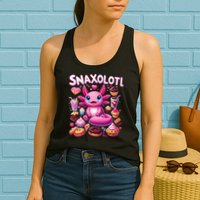 Axolotl Snaxolotl Funny Snacks Axolotls Womens Tank Top