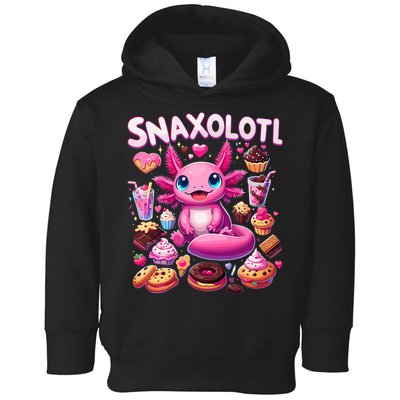 Axolotl Snaxolotl Funny Snacks Axolotls Toddler Hoodie