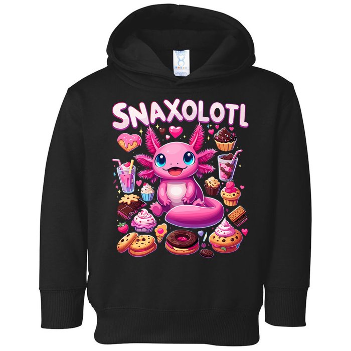 Axolotl Snaxolotl Funny Snacks Axolotls Toddler Hoodie