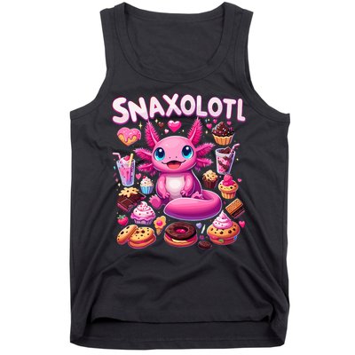 Axolotl Snaxolotl Funny Snacks Axolotls Tank Top