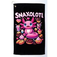 Axolotl Snaxolotl Funny Snacks Axolotls Golf Towel