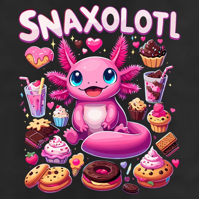 Axolotl Snaxolotl Funny Snacks Axolotls Golf Towel